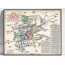 Plán tratí pražských elektrických drah 1924