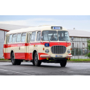 Historickým autobusem Škoda 706 RTO po trase první pravidelné linky