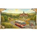 Historickým autobusem Škoda 706 RTO na zámek Jemniště