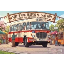 Historickým autobusem Škoda 706 RTO na street food festival v Klecanech
