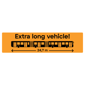 Magnetka Extra long vehicle 24,7 m (trolejbusová linka 59)