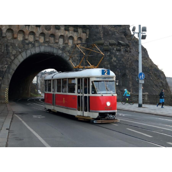 Pohlednice Tramvaj T1 č. 5002 u Vyšehradského tunelu