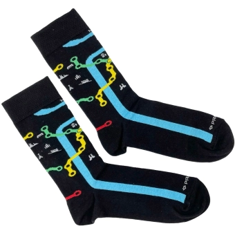 Ponožky se schématem pražského metra