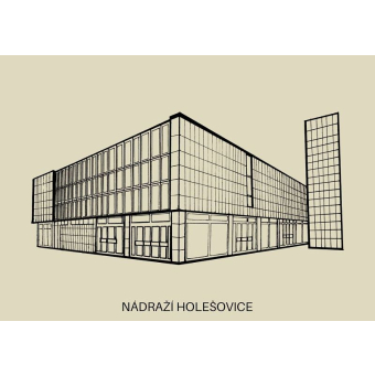 Pohlednice Nádraží Holešovice (art kolekce)