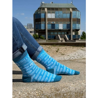 Ponožky 100 let trvalého provozu autobusů 1925–2025 | modré