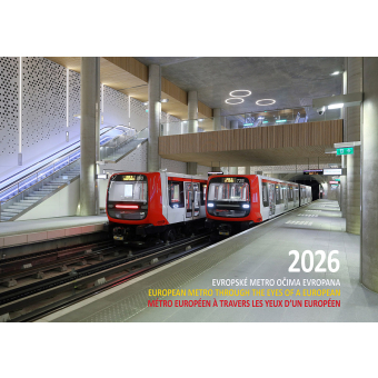 Nástěnný kalendář Evropské metro očima Evropana 2026