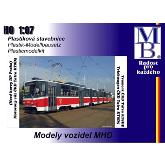 Stavebnice modelu tramvaje ČKD Tatra KT8D5 (H0)