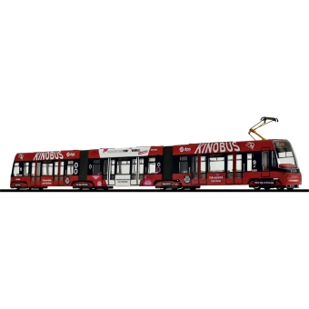 Model nízkopodlažní tramvaje Škoda 15T (H0) „Kinobus 2026“