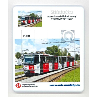 Skládačka (hra) tramvaj ČKD Tatra KT8D5.RN2P (nátěr PID)