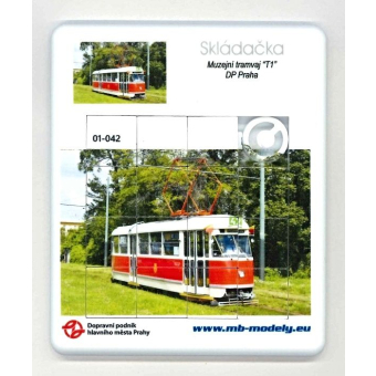 Skládačka (hra) tramvaj Tatra T1 (linka 42)