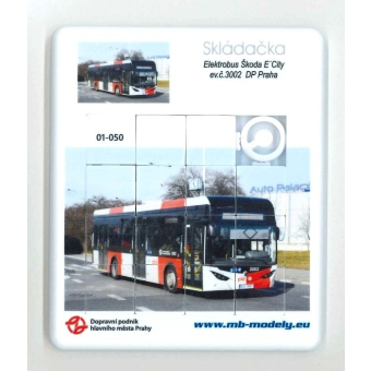 Skládačka (hra) elektrobus Škoda E'City (nátěr PID)