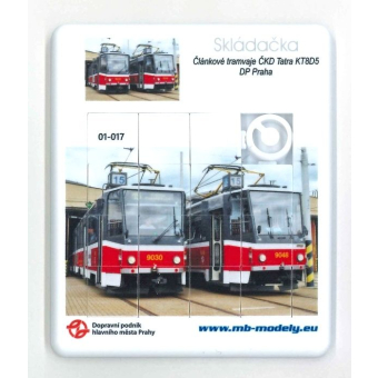 Skládačka (hra) tramvaje ČKD Tatra KT8D5