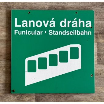 Originální orientační tabule „Lanová dráha“