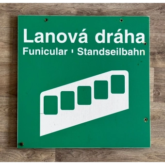 Originální orientační tabule „Lanová dráha“