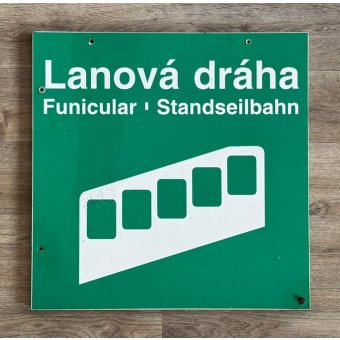 Originální orientační tabule „Lanová dráha“