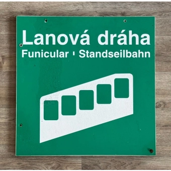 Originální orientační tabule „Lanová dráha“