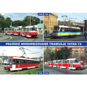 Pohlednice Pražské modernizované tramvaje Tatra T3