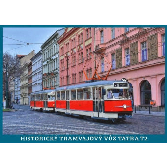 Pohlednice Historické tramvajové vozy Tatra T2 (č. 6003 a 6004)