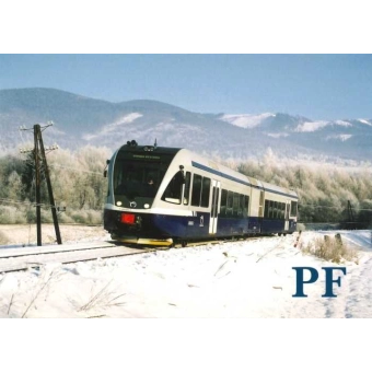 Pohlednice PF k novému roku (motorová jednotka pod Tatrami) (Vánoce)