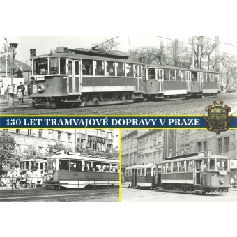 Pohlednice 130 let tramvajové dopravy v Praze