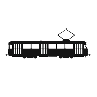 Samolepka tramvaj Tatra T2 (velká)