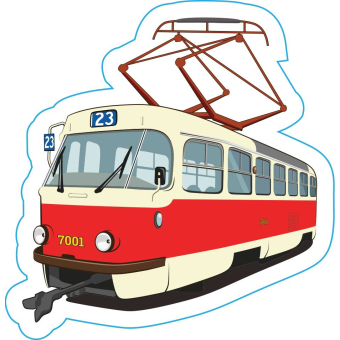 Samolepka tramvaj ČKD Tatra T3