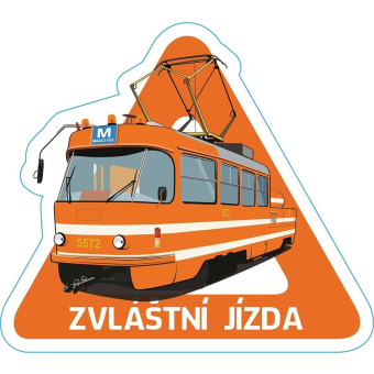 Magnetka na auto Mazačka (vůz 5572) Pozor „Zvláštní jízda“