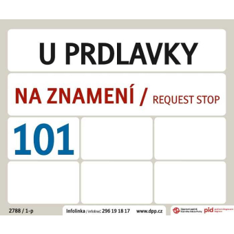 Zastávkové tablo „U Prdlavky“