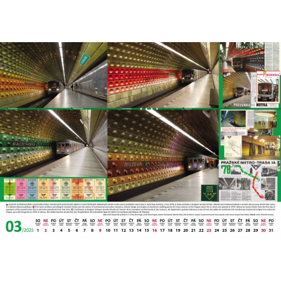                             Nástěnný kalendář Pražské metro očima Pražana 2025                        