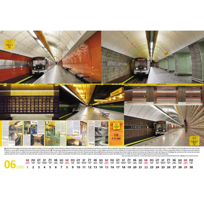                             Nástěnný kalendář Pražské metro očima Pražana 2025                        