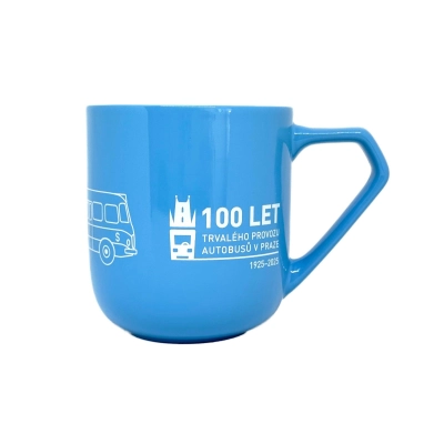                             Hrnek 100 let trvalého provozu autobusů 1925–2025 | modrý                        