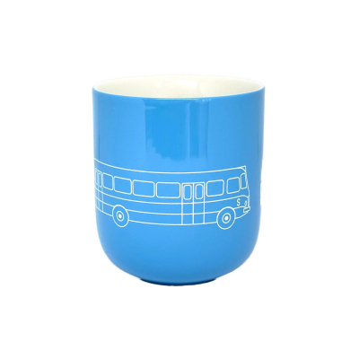                             Hrnek 100 let trvalého provozu autobusů 1925–2025 | modrý                        