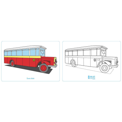                             Omalovánky 100 let trvalého provozu autobusů 1925–2025                        