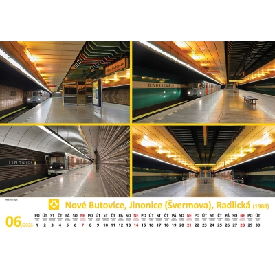                             Nástěnný kalendář Pražské metro očima Pražana 2026                        