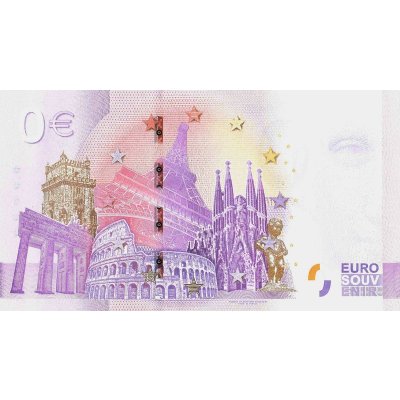                             „Bankovka“ Euro Souvenir Čtyři generace lanovky na Petřín                        