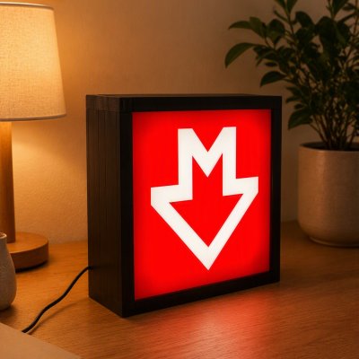                             Designový LED box Metro C („Button“)                        