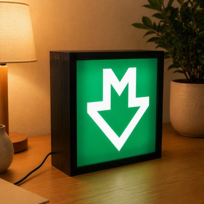                             Designový LED box Metro A („Button“)                        