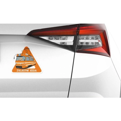                             Magnetka na auto Mazačka (vůz 5572) Pozor „Zvláštní jízda“                        