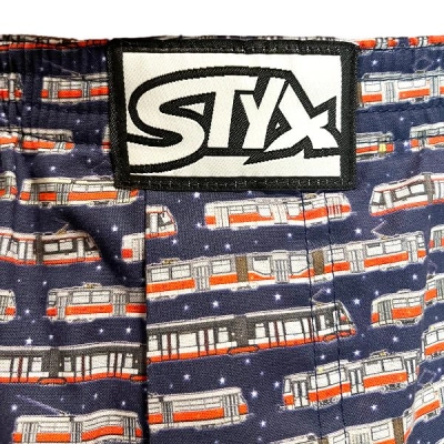 Pánské trenky Styx s tramvajemi