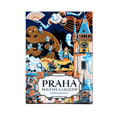 Ilustrovaná mapa Praha pověstí a legend