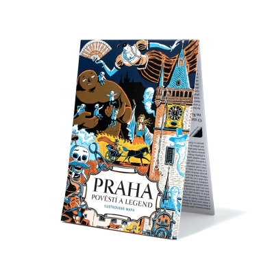 Ilustrovaná mapa Praha pověstí a legend                    