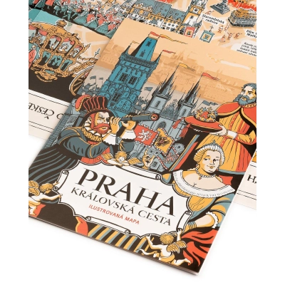Ilustrovaná mapa Praha – Královská cesta