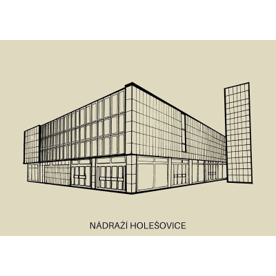 Pohlednice Nádraží Holešovice (art kolekce)                    