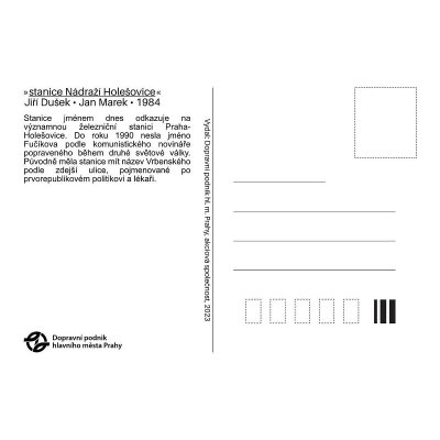 Pohlednice Nádraží Holešovice (art kolekce)
