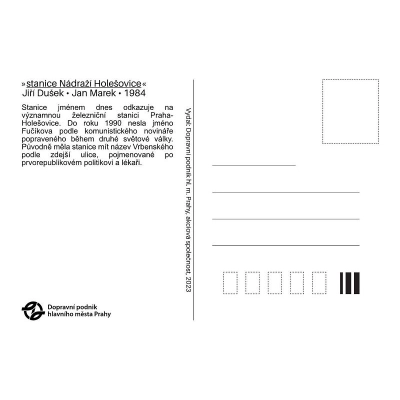 Pohlednice Nádraží Holešovice (art kolekce)