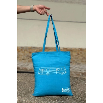 Plátěná taška 100 let trvalého provozu autobusů 1925–2025 | modrá                    