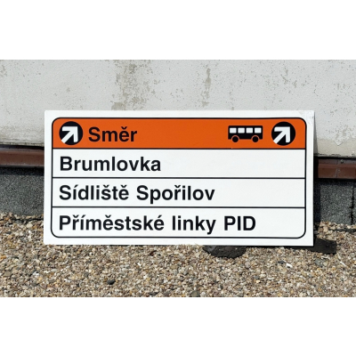 Originální orientační tabule ze stanice Budějovická                    