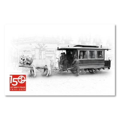 Známkový sešitek 150 let MHD v Praze 1875–2025                    