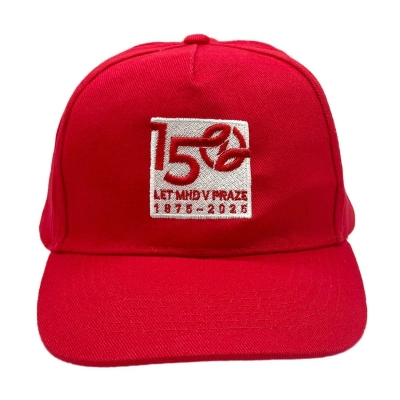 Kšiltovka 150 let MHD v Praze 1875–2025 | červená                    