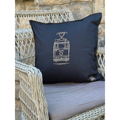 Černý povlak na polštář tramvaj Ringhoffer                    